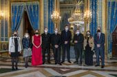 Foto de grupo, entre otros con el Presidente de la Fundación Goethe y Nadia María Calviño Santamaría