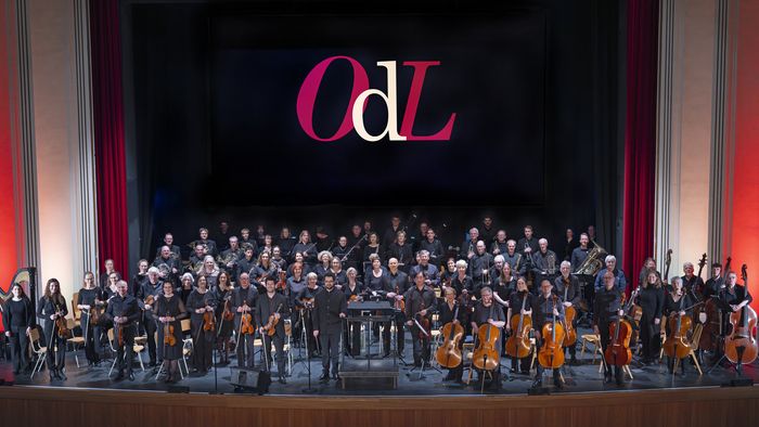Das Orchester der Landesregierung Düsseldorf bei einem Konzert.